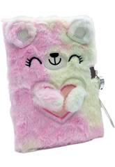 Mon journal intime poilu Chat multicolore avec cadenas