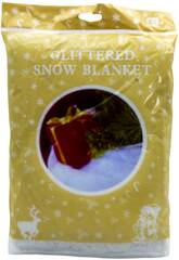 Décoration de Noël en coton blanc avec paillettes, 55 g