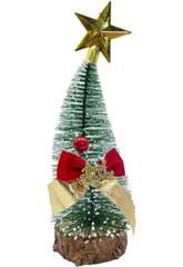 Enfeite Natalício Árvore de Natal Decorada de 24 cm