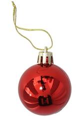 Décoration de Noël Boîte de 6 boules de Noël rouges de 4 cm