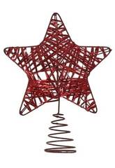 Décoration de Noël Étoile en métal pour le sommet du sapin, 18 cm
