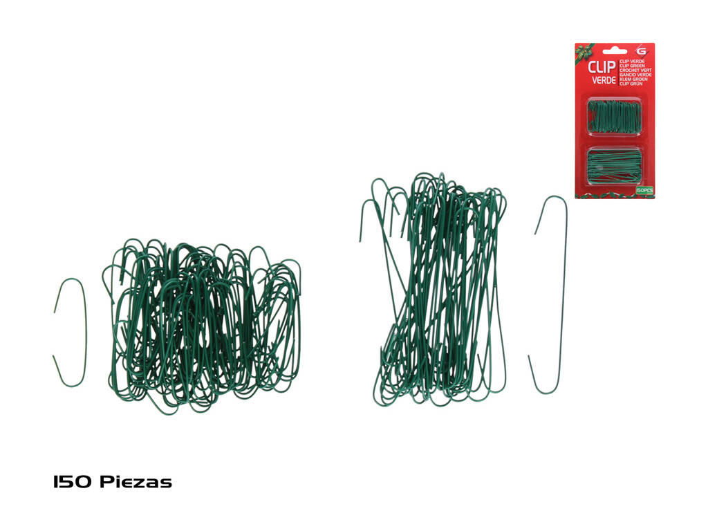 Décoration de Noël Clips verts 150 unités