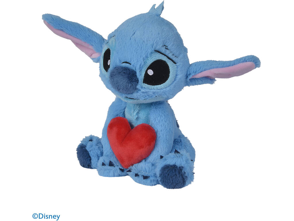 Disney Stitch Peluche Stitch de 25 cm avec cœur