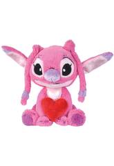 Peluche Disney Stitch Angel da 25 cm con cuore