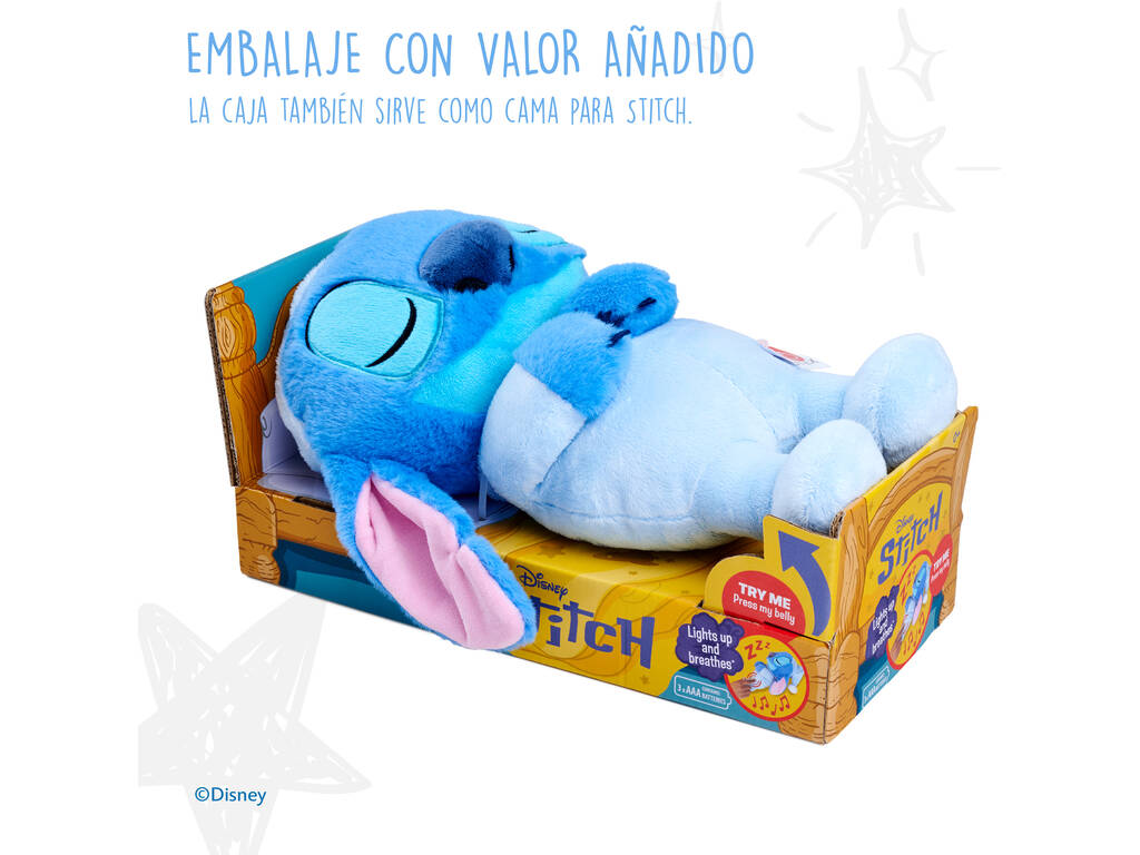 Peluche Disney Stitch Stitch Heure du coucher de 31 cm