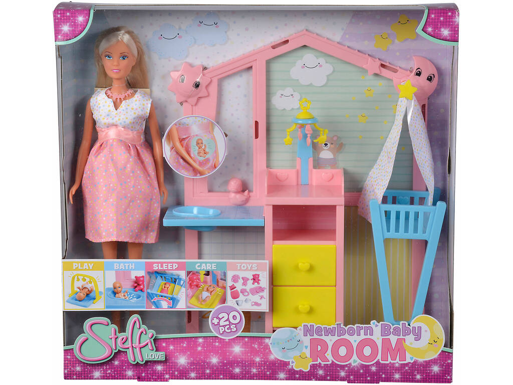 Steffi Love Poupée avec chambre de bébé nouveau-né et accessoires