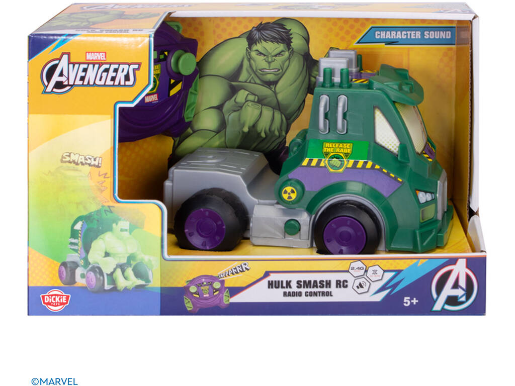 Marvel Avengers Auto Hulk Smash Radiocomandata da 19 cm
