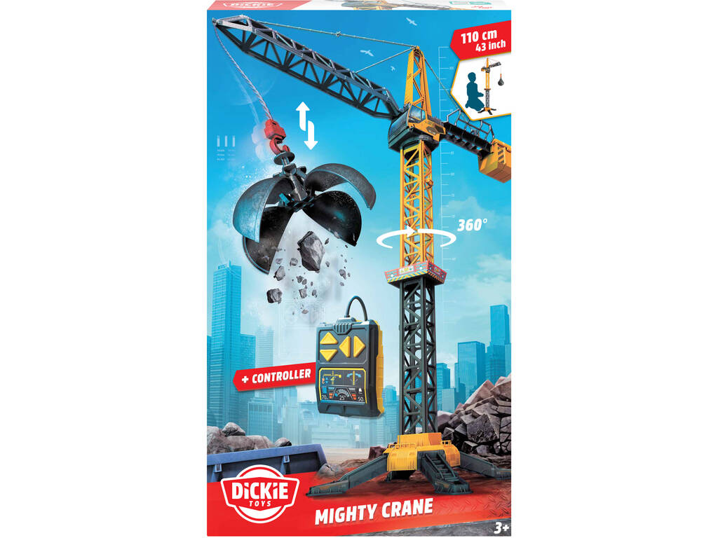 Dickie Toys Grue 110 avec contrôleur à câble