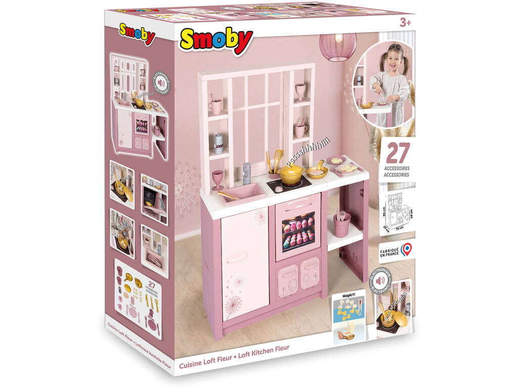 Cuisine Loft Rosa avec appareils électroménagers et 27 accessoires