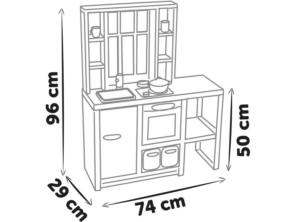 Cuisine Loft Rosa avec appareils électroménagers et 27 accessoires