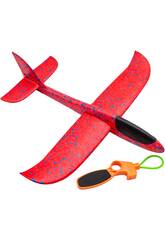 Avião Lançadora Vermelho de 12x48x49 cm