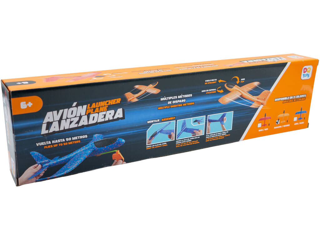 Avião Lançadora Azul de 12x48x49 cm