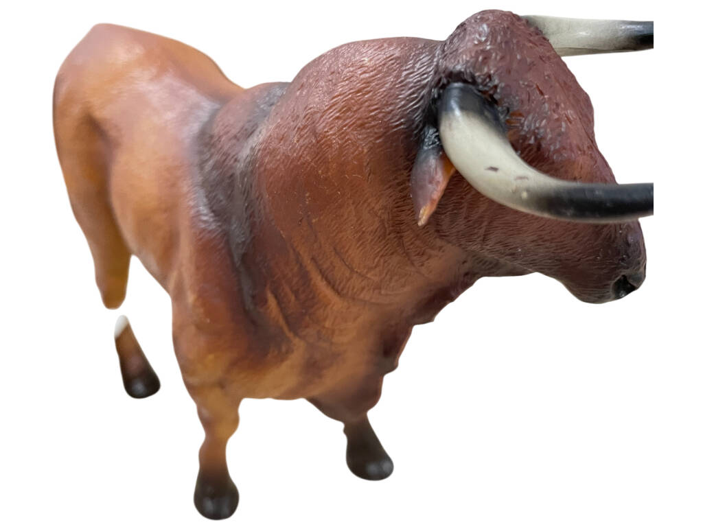 Figura Touro Calmo Branco e Preto de 10x4x15 cm