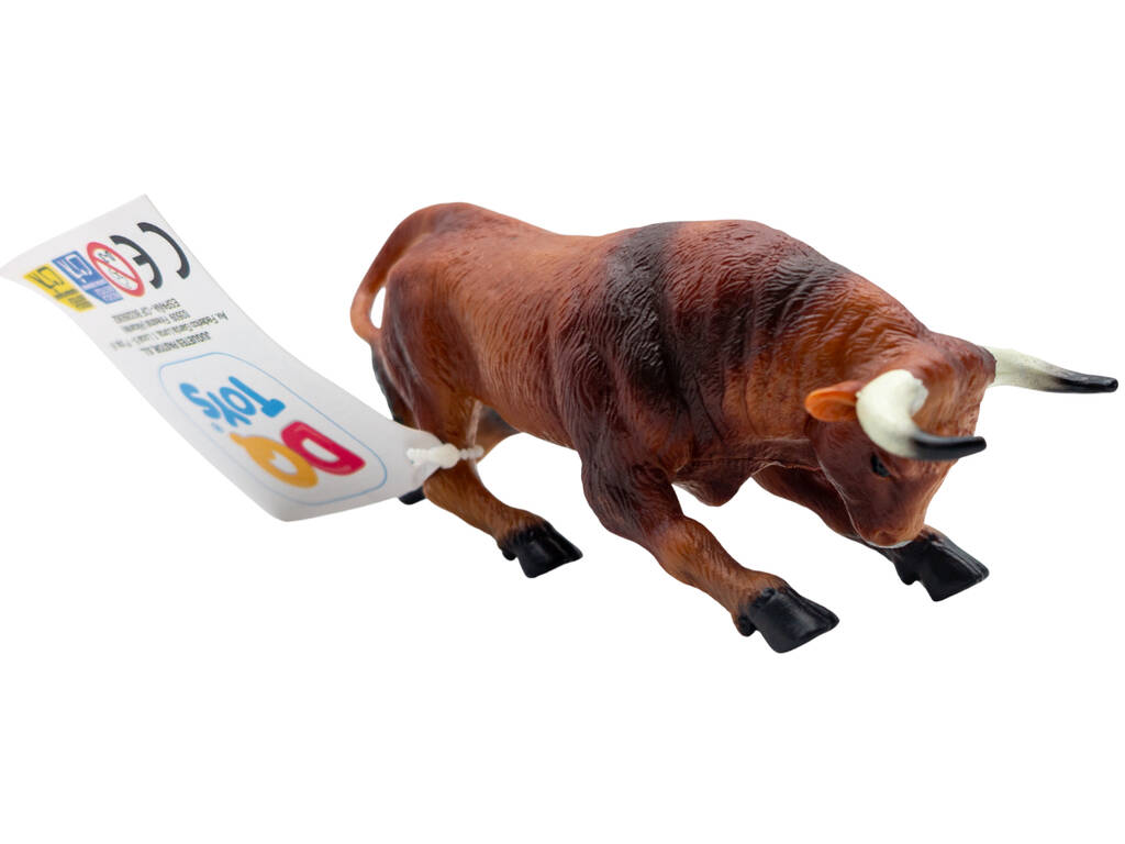 Figurine taureau chargeant marron, 5 x 4 x 15 cm