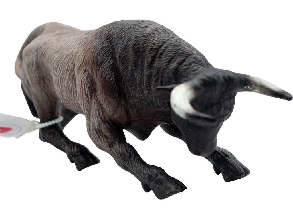 Figurine Taureau chargeant gris, 5 x 4 x 15 cm
