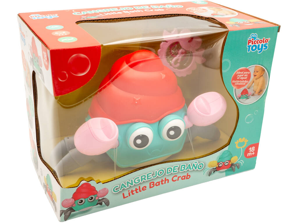 Crabe de bain à carapace rouge avec mouvement