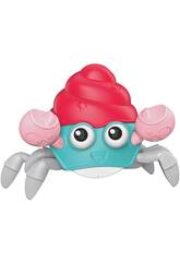 Crabe de bain à carapace rouge avec mouvement