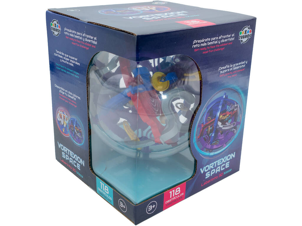 Laberinto 3D Bola Vortexion Space Azul con 118 Obstáculos