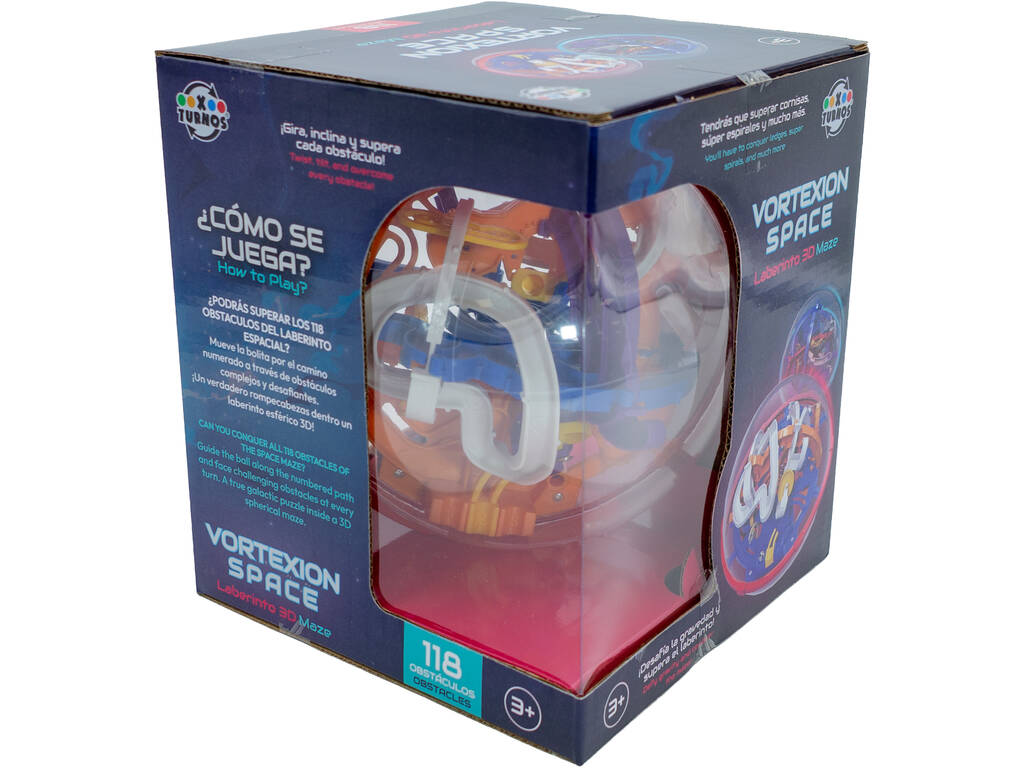 Laberinto 3D Bola Vortexion Space Rojo con 118 Obstáculos