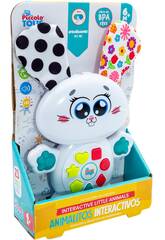 Animalitos Interactivos Figura Conejito Blanco de 14 cm con Luz y Sonidos