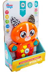 Animali interattivi Figura Gattino arancione da 14 cm con luci e suoni