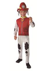 Costume da bambino Paw Patrol Marshall taglia T con cappello