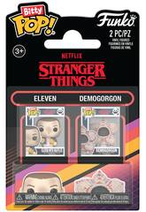 Funko Bitty Pop Stranger Things Pack 2 com Eleven e Demogorgon