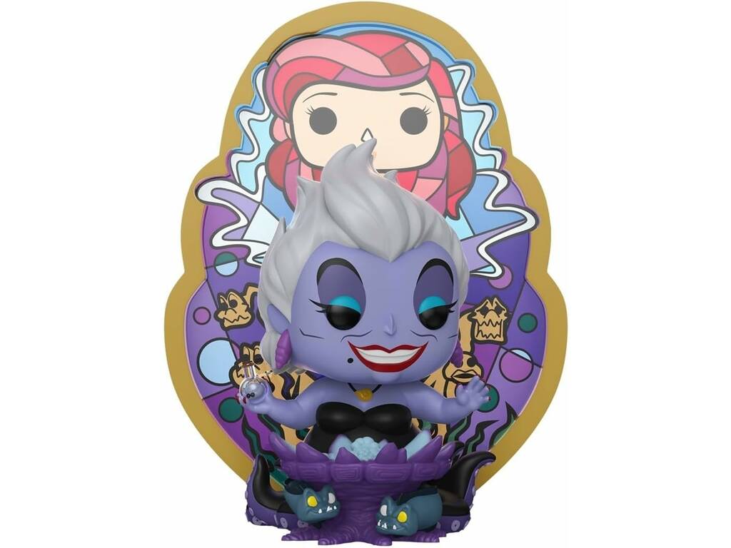 Funko Pop Deluxe La Sirenita Figura Úrsula con Vidriera