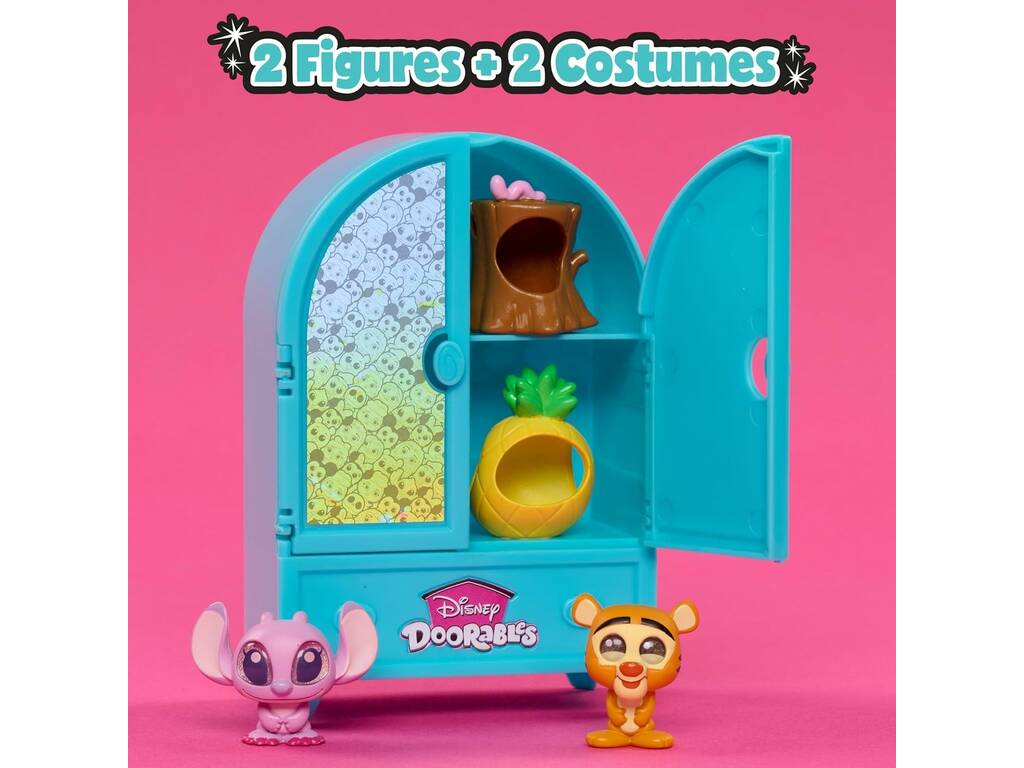 Pack Disney Doorables Costumes sympas comprenant 2 figurines et 2 costumes surprise