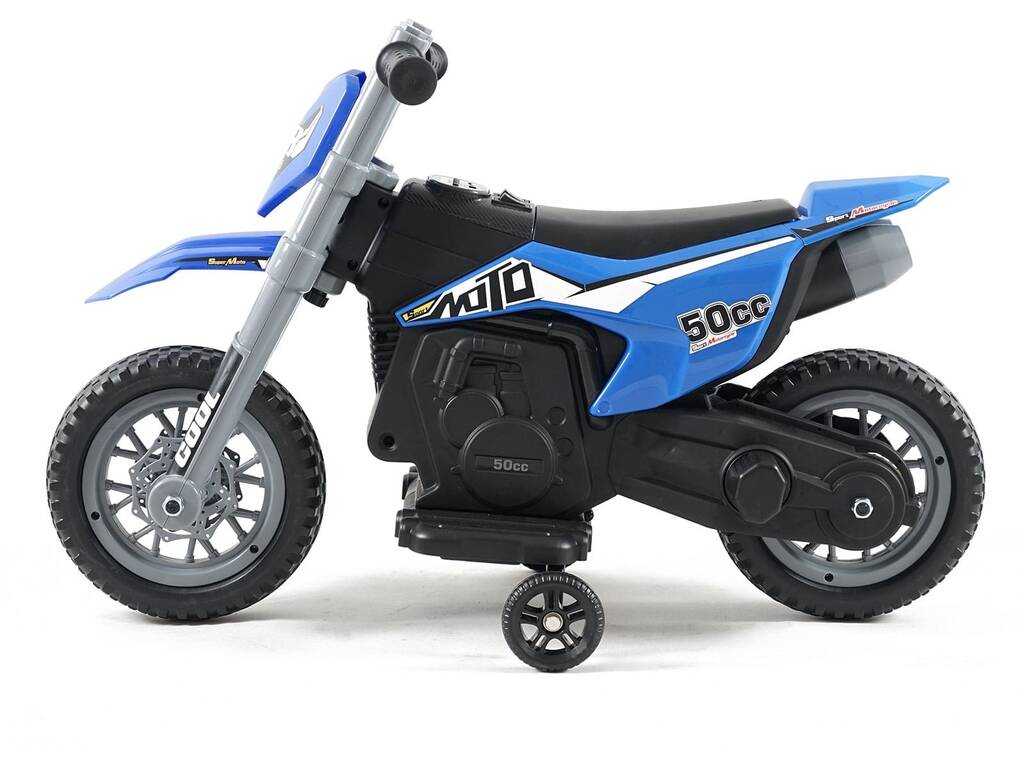 Moto a Batería Azul de 6V con Ruedines