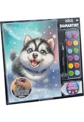 Diamantiny décorer avec des pierres précieuses Husky
