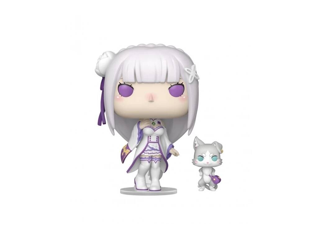 Funko Pop Animation Re:Zero Figura Emilia con Puck
