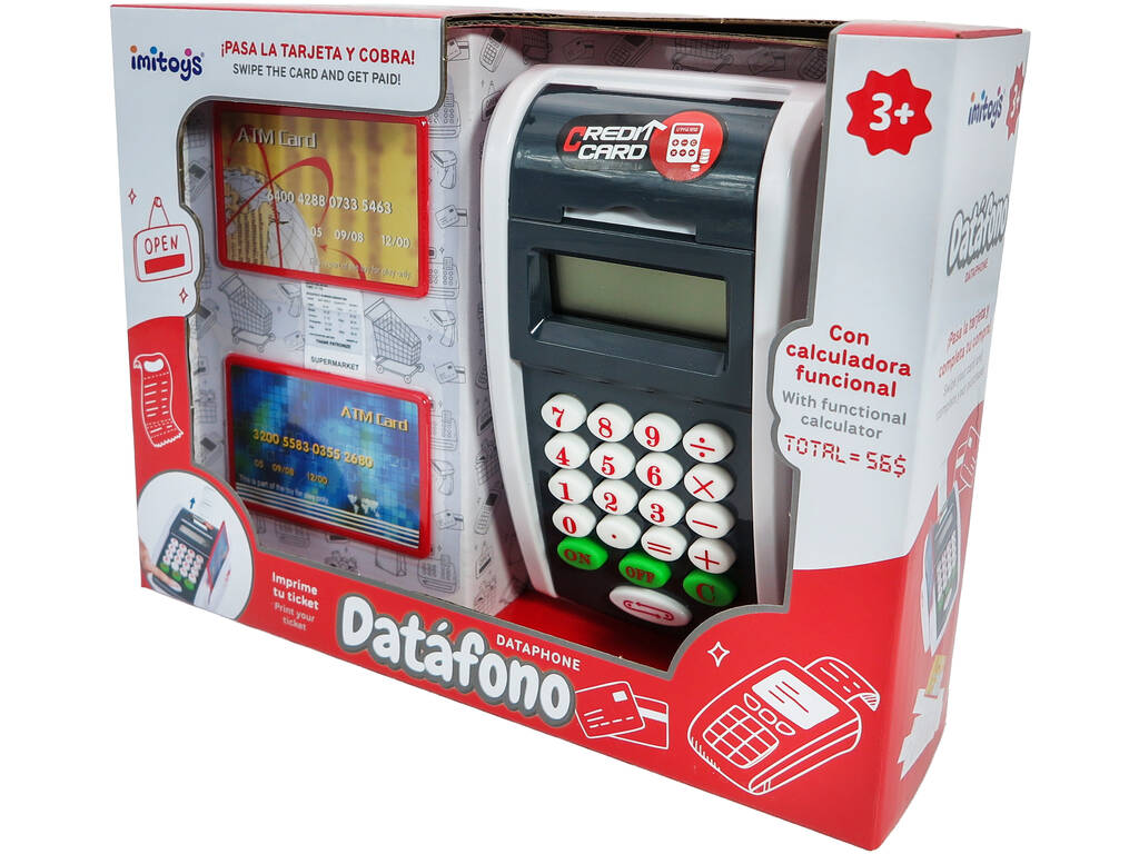 Kartenterminal mit Taschenrechner und Karten
