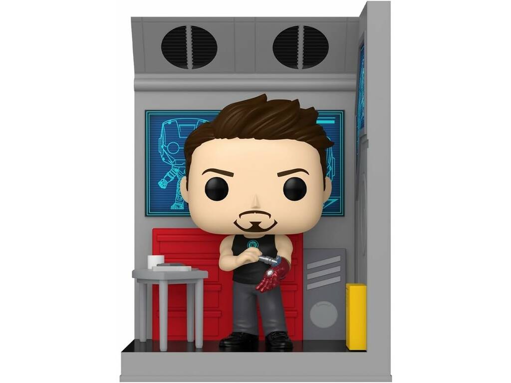 Funko Pop Nooks Marvel Iron Man Figura Tony Stark en el Garaje