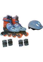Roller Hot Wheels réglables, pointures 34-37, avec accessoires
