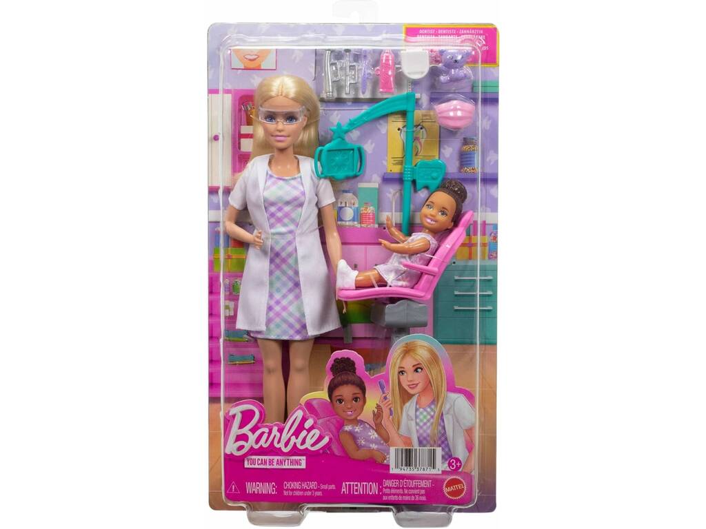 Barbie Tu peux être une poupée dentiste avec accessoires