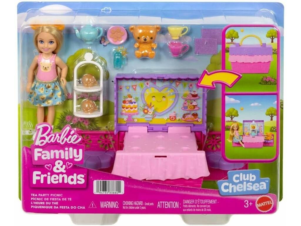 Barbie Club Chelsea Family & Friends Pack Pique-nique avec thé