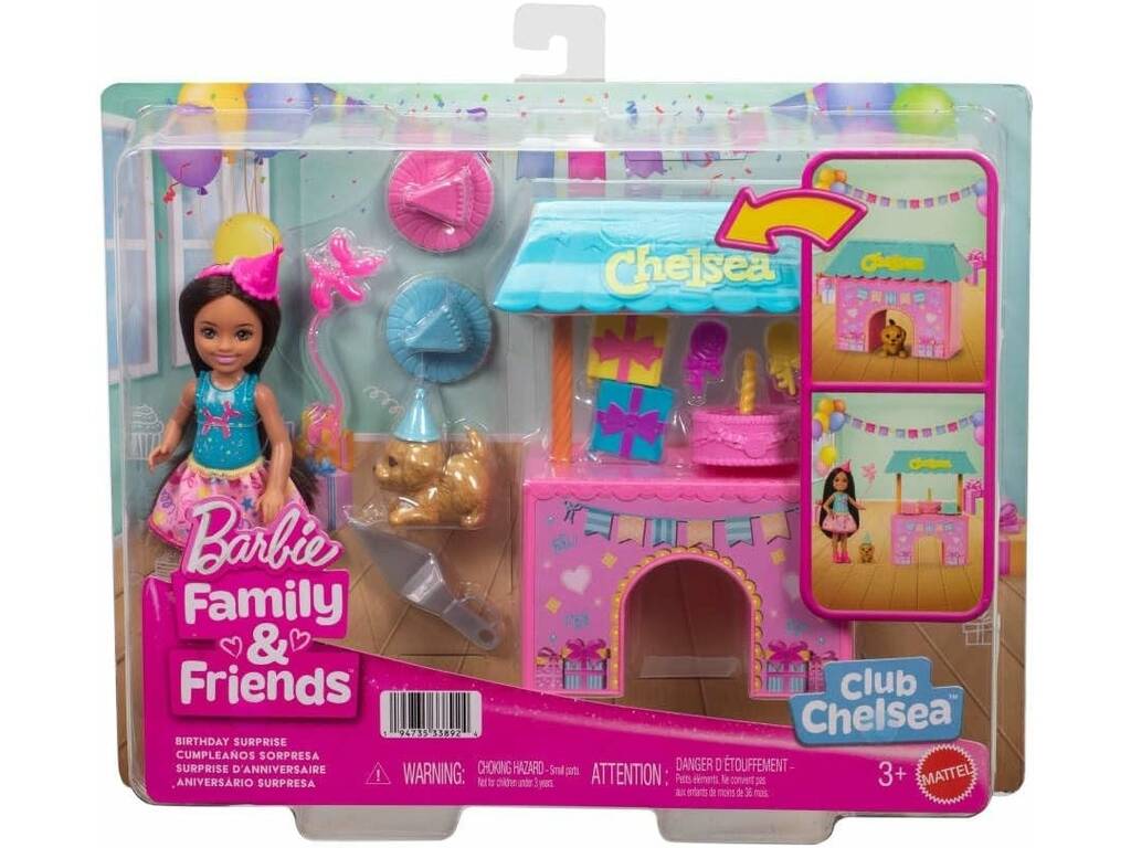 Barbie Club Chelsea Family & Friends Pack Surprise d'anniversaire
