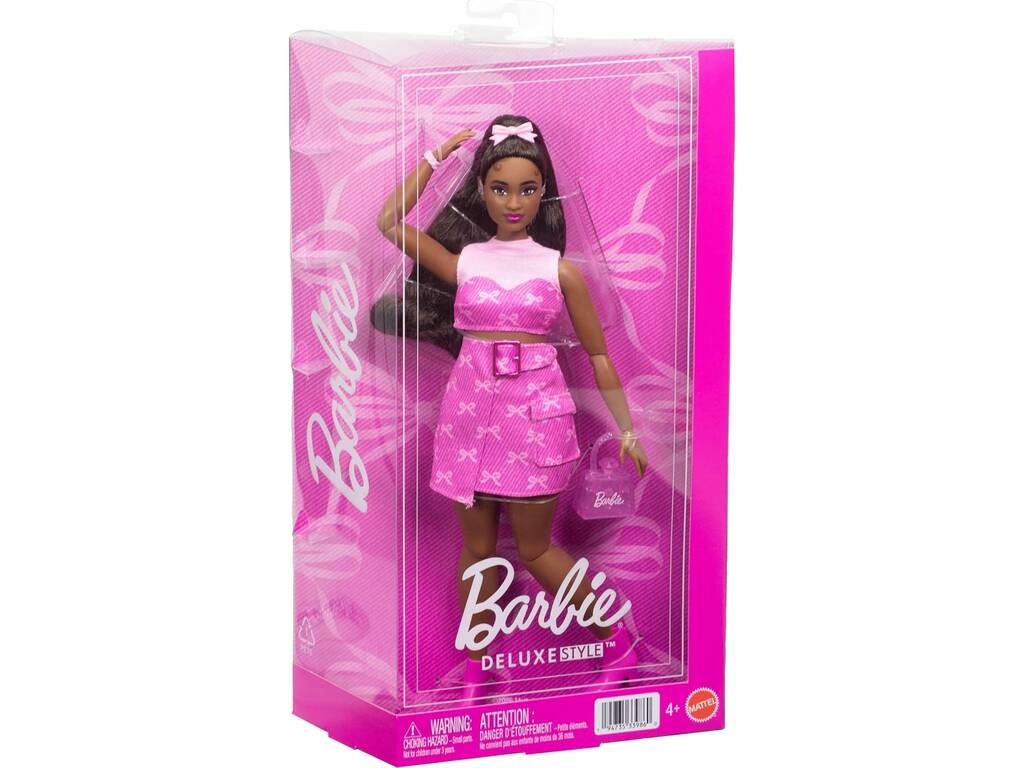 Barbie Deluxe Style Bambola con gonna rosa