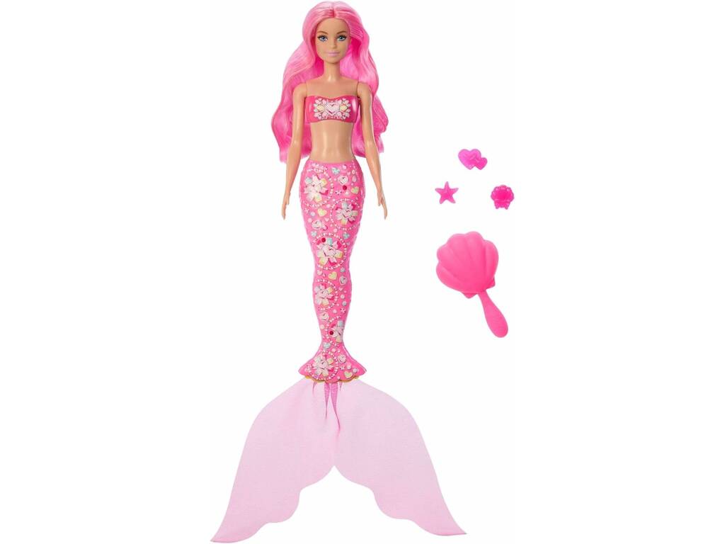 Barbie Color Reveal Poupée sirène surprise avec accessoires