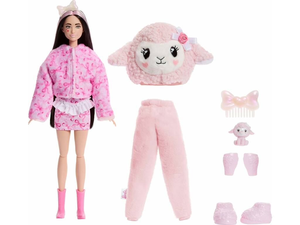 Barbie Cutie Reveal Fiocchi Dolci Pecorella Rosa