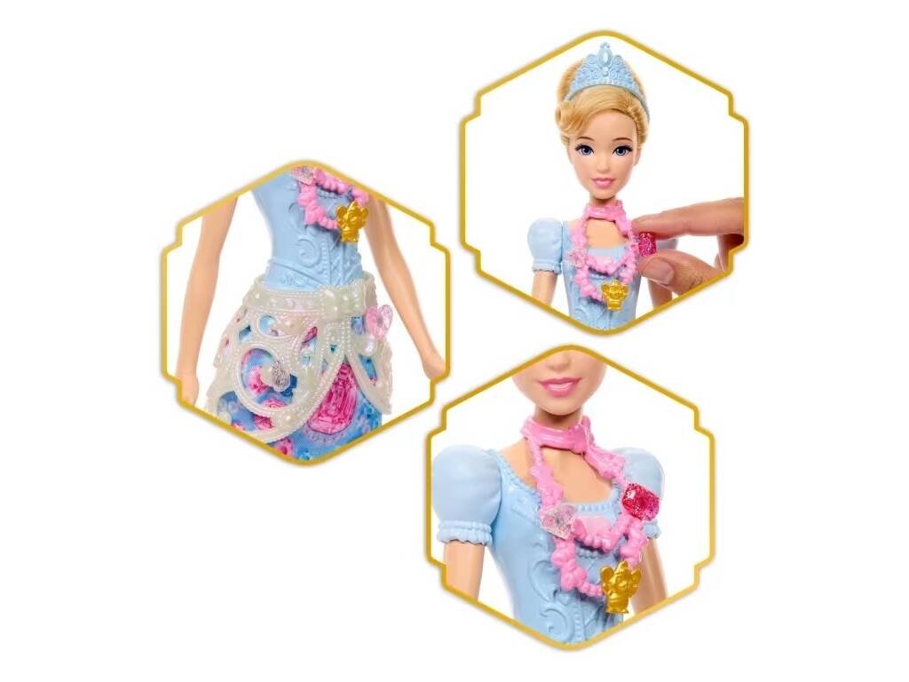 Princesses Disney Jewel Reveal Poupée Cendrillon avec accessoires