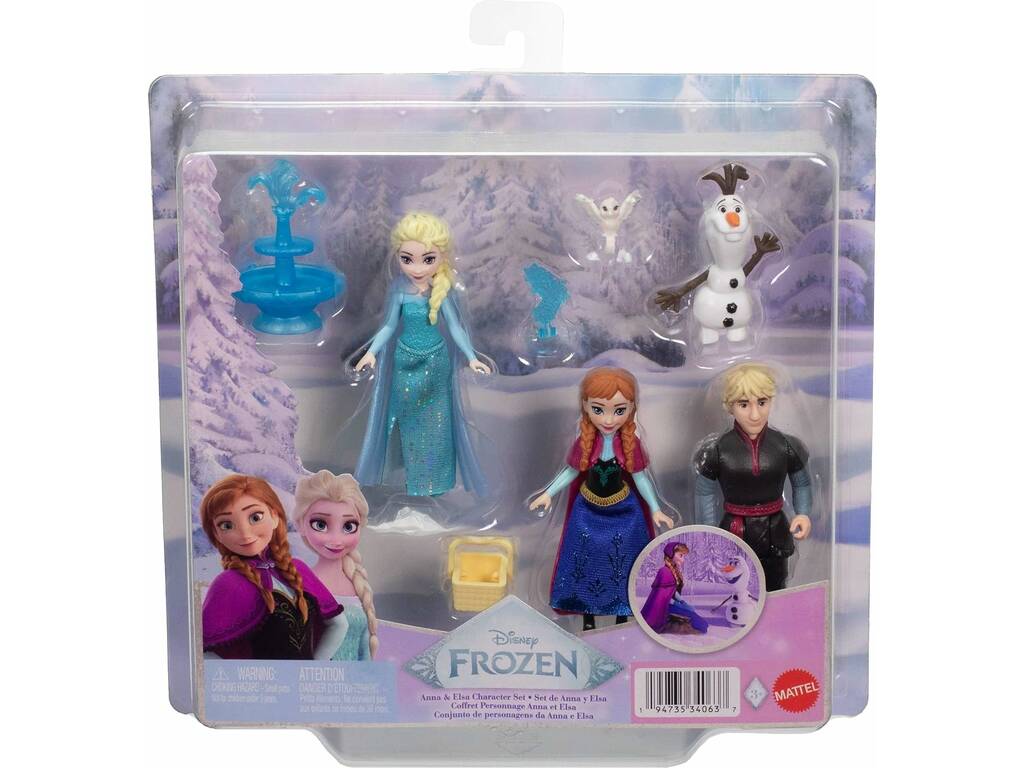 Disney Frozen Pack Conjunto de Personagens da Anna e Elsa