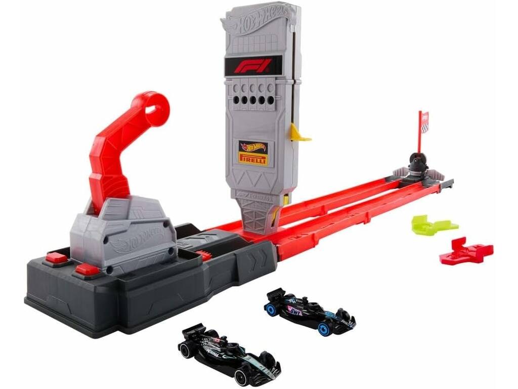 Hot Wheels Formula 1 Pista Línea de Salida con 2 Coches