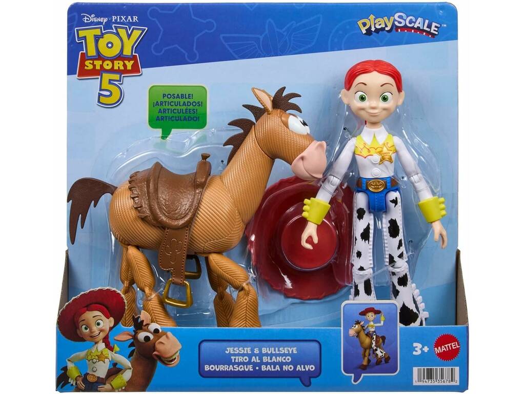 Toy Story 5 Lot de figurines articulées Jessie 22 cm et Perdigón 21 cm
