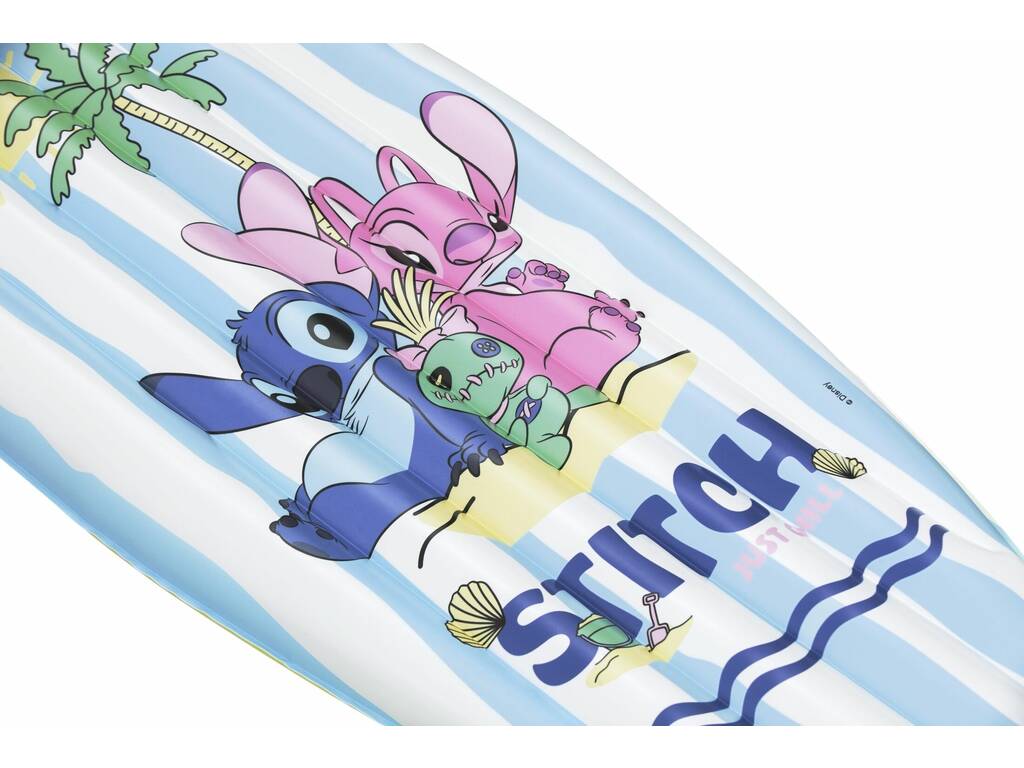 Disney Stitch Matelas gonflable pour planche de surf 114 x 46 cm Stitch et Angel Bestway 9104V