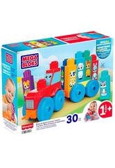 Mega Bloks Tracteur avec animaux à encastrer, 30 pièces