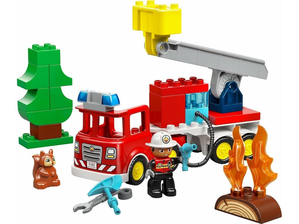 Lego Duplo Camião de Bombeiros com Mangueira e Bombeiros