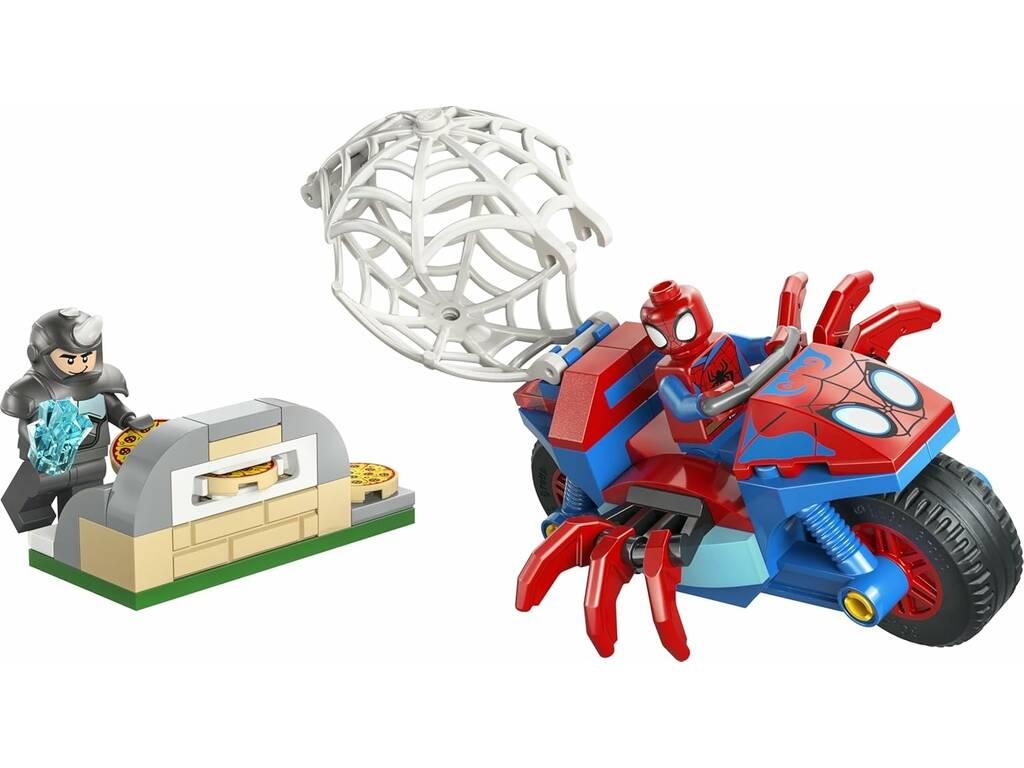 Lego Marvel Spidey sulla sua moto vs Rino