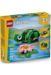 Lego Creator Schildkröte mit Seerosenblume